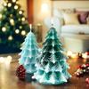 Merry Christmas Candle Silicone Mold 3D Striped Christmas Tree Soap Mold  Desk Decoration