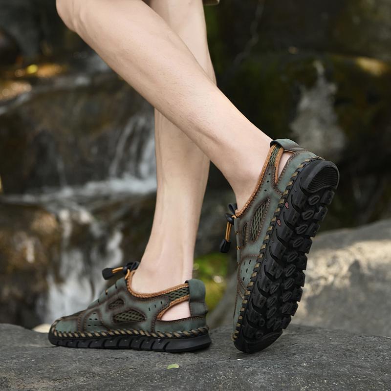 Кроссовки для мужчин Повседневная обувь Лето Новинка 2025 Новые Дышащая сетка Высокое качество Уличная Противоскользящая Обувь для ходьбы Комфортные Сандалии