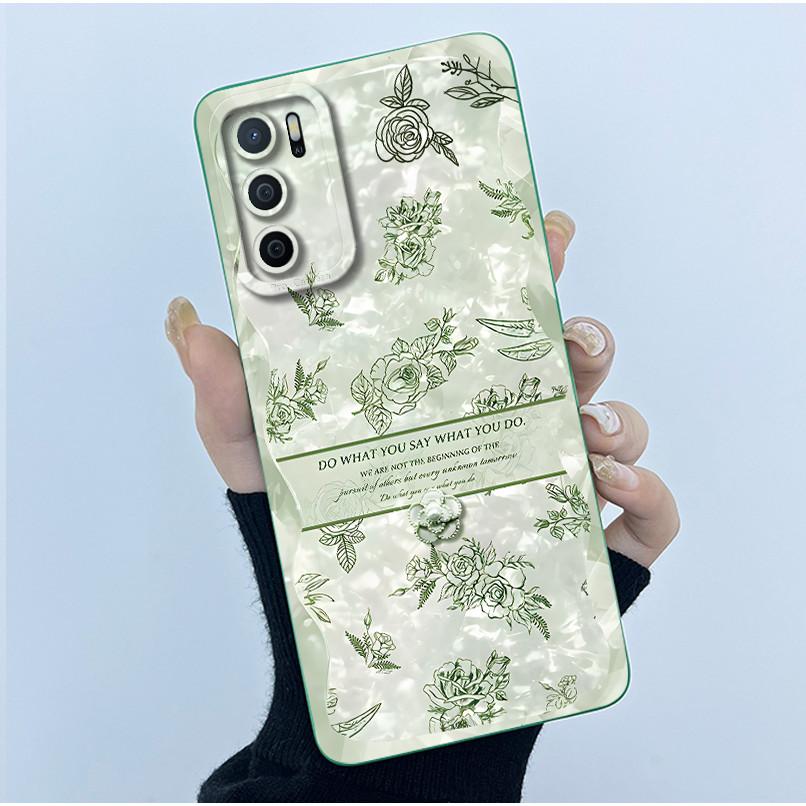 Чехол для OPPO A16 Чехол для Oppo A16s A54s Модный Простой Цветок Мягкий Жидкий Силикон Ударопрочный Чехол Oppo CPH2269 CPH2271 Funda