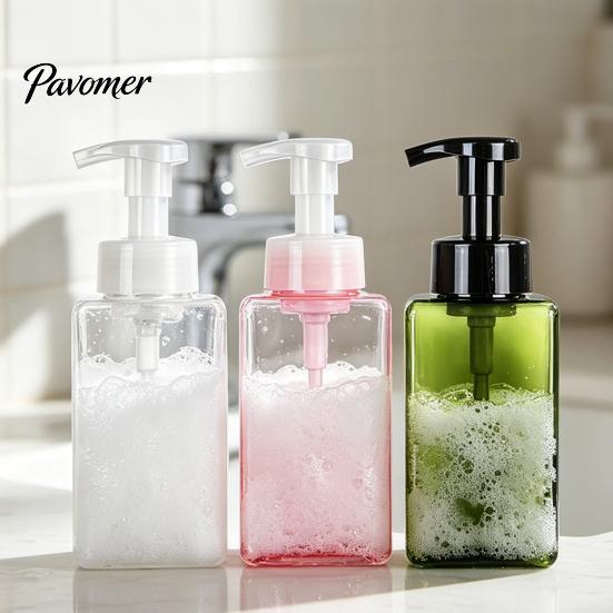 Automatic Foam Soap Dispenser 250/450ML Press Foaming Dispenser, Refillable Hand Shampoo Shower Multi-use Bottle Gel Container, Empty Pump Lotion for