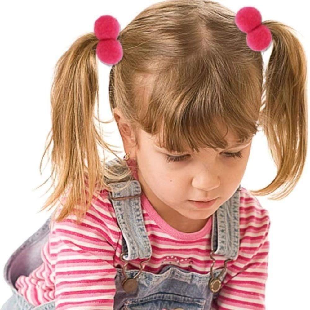Double Fur Ball Hair Rope Set High Elasticity Hair Bands New Hair Scrunchies For Kids Girls