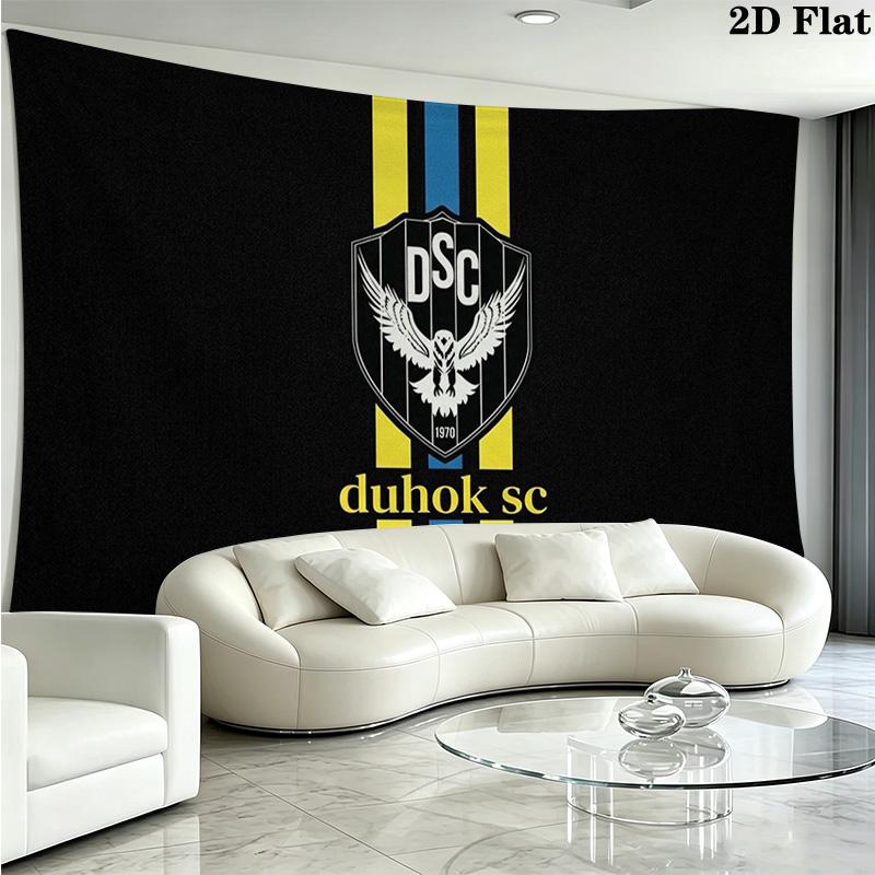 DUHOK SC Logo Wall Tapestry Aesthetic Wall Hanging Printed Fabric Blanket Decorative Tapestries for Bedroom Living Room Home Decor