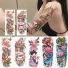 Snake Butterfly Full Arm Tattoo Stickers Lion Wolf Body Art Sticker Fashion Temporary Tattoo  Hand
