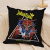J-Judas P-Priest Cushion Cover Silky Short Plush Double-Sided Printed Pillow Case for Sofa All Seasons Home Decor Gift