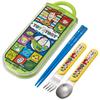 Children's Lunch Box Trio Set Chopsticks Spoon Fork Kids Cutlery Antibacterial Treatment Easy To Open Sliding Type Made In Japan Disney Toy Sto