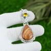 Natural Red Snake Skin Gemstone Pendant 925 Sterling Silver Indian Jewelry