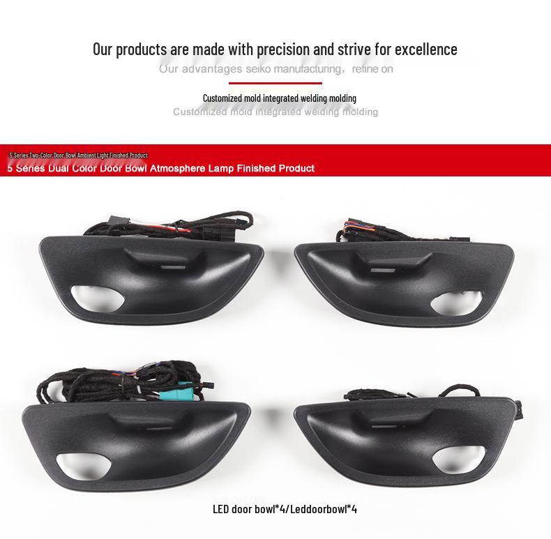 BMW 5 Series F10/F11/F18 LED Ambient Light Interior Door Handle Bowl Custom Accessories