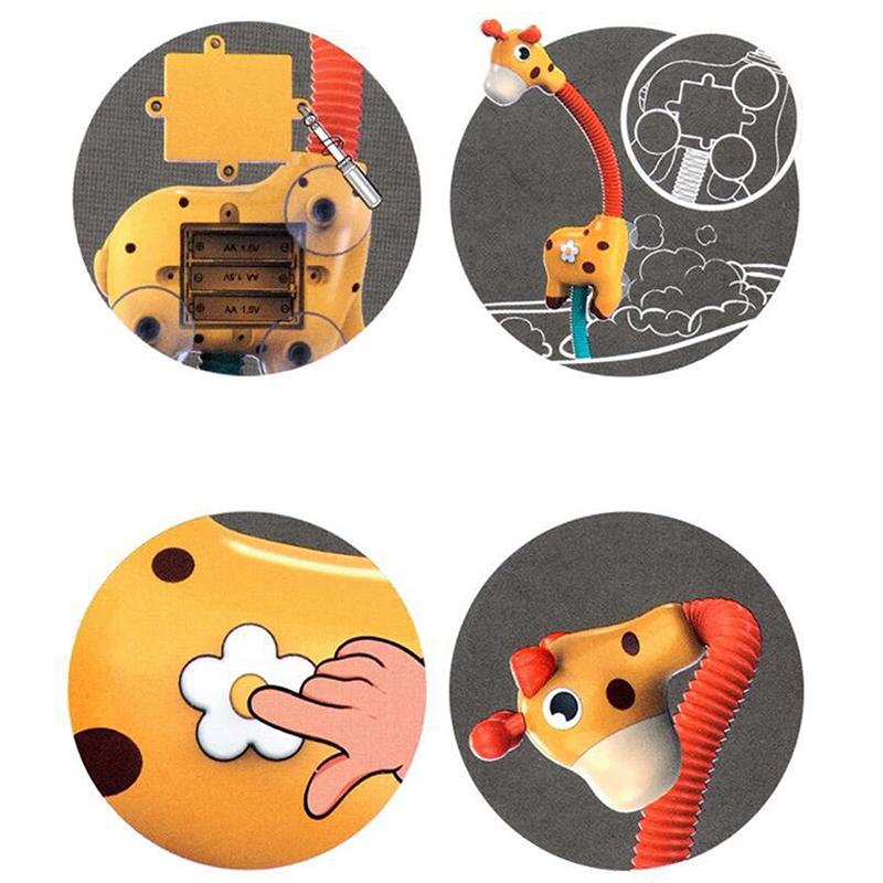 Электрический спрей-распылитель с Жирафом, разбрызгиватель воды, детские игрушки для ванной, ванна, душ, бассейн, игрушка для ванной комнаты для младенцев, подарки для малышей