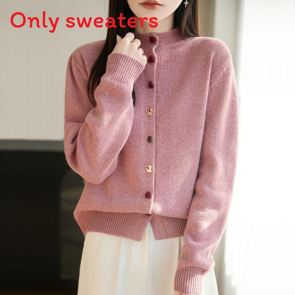 Womens Knit Cardigan With Andy Plush Fabric For Casual Office Wear