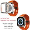 Силиконовый ремешок+чехол Для Apple Watch Чехол 44мм 45мм 41мм 40мм Защитные пленки на экран Сменить на Ultra Для iWatch Серии 8 7 SE 6 5 3