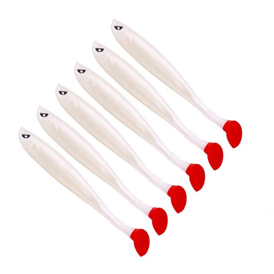 6Pcs Fishing Lure Soft Baits Set Simulation T-Tail Swimbait Professional Bionic Bait Reusable Freshwater Saltwater Artificial Bait Bass Fishing Lures