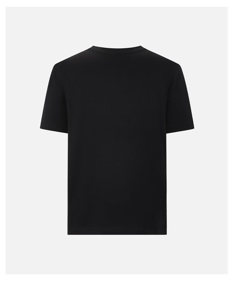 [Skin friendly and comfortable rhinestone logo] Spring and summer simple and clean daily commuting men's short sleeved T-shirt