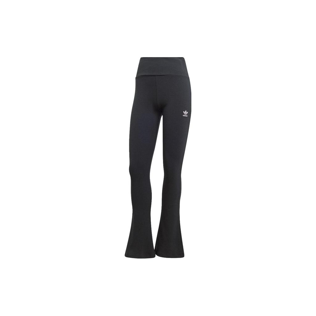 adidas Women's Black Rib Flared Casual Pants II8056