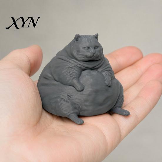 Минималистичная фигурка кошки, 3D-печать, толстая фигурка, современная сидящая статуэтка для украшения стола, коллекционная фигурка в форме животного, подарок для влюбленных, прочный
