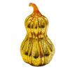 LED Pumpkin Lantern with Built-in Smart Timer Soft Warm Glow Battery-Powered Glass Pumpkin Shape Lantern Home Halloween Decor