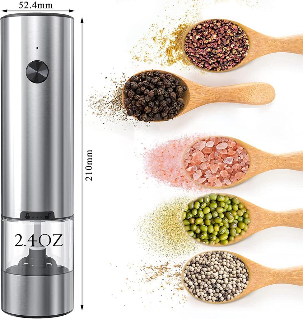 Мельница для перца из нержавеющей стали, автоматическая мельница для морской соли