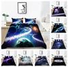 Home Bedding Set Full Size King Bed Twin Bed Space Star Print Bedroom Quilt Cover and Pillow Cover Bedding Decoration