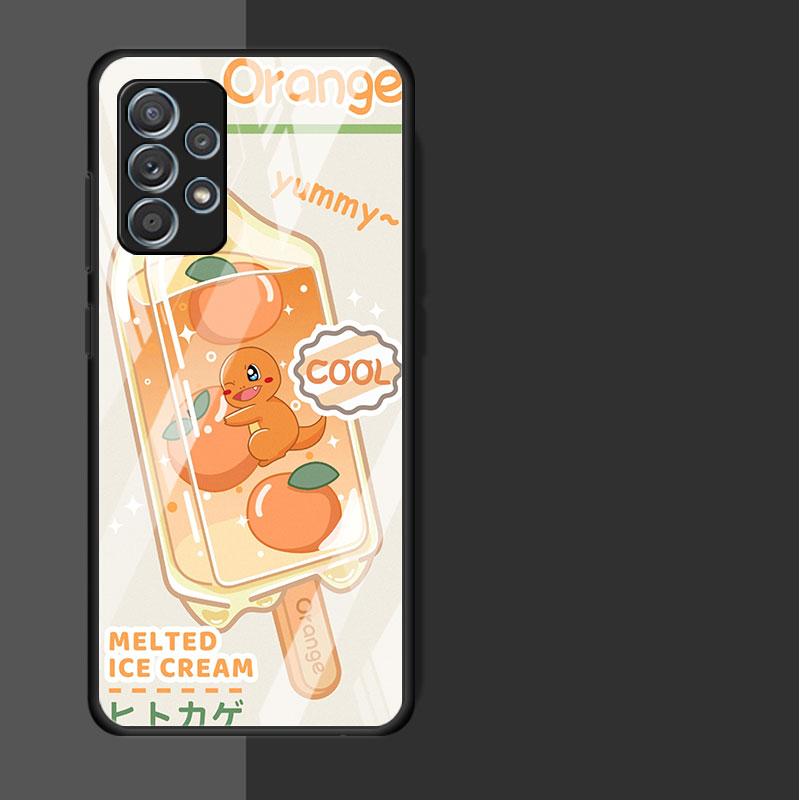 Стеклянный чехол для Samsung Galaxy A52 A71 A50 A51 A70 A21s A31 A72 A10 A12 A30 A22 5G, чехол для телефона Pkemon