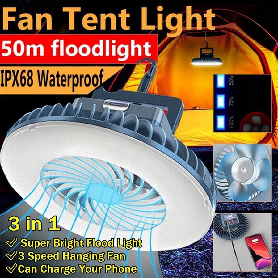 1 шт. уличный вентилятор, светильник для кемпинга, зарядка через USB, аварийное освещение, светильник для палатки, мощность, мини-вентиляторы