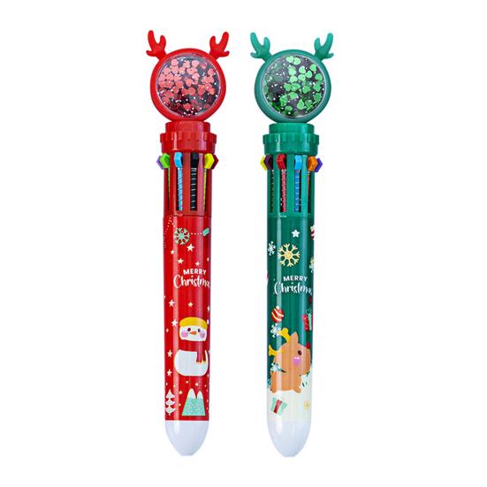1/2/4 шт. Рождественские блестящие шариковые ручки Санта Клаус Олень Рождественская елка Праздничный декомпрессионный дизайн Чернильные ручки Пишущий инструмент