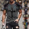 Мужская уличная мускулистая футболка с коротким рукавом и принтом, модная модная футболка