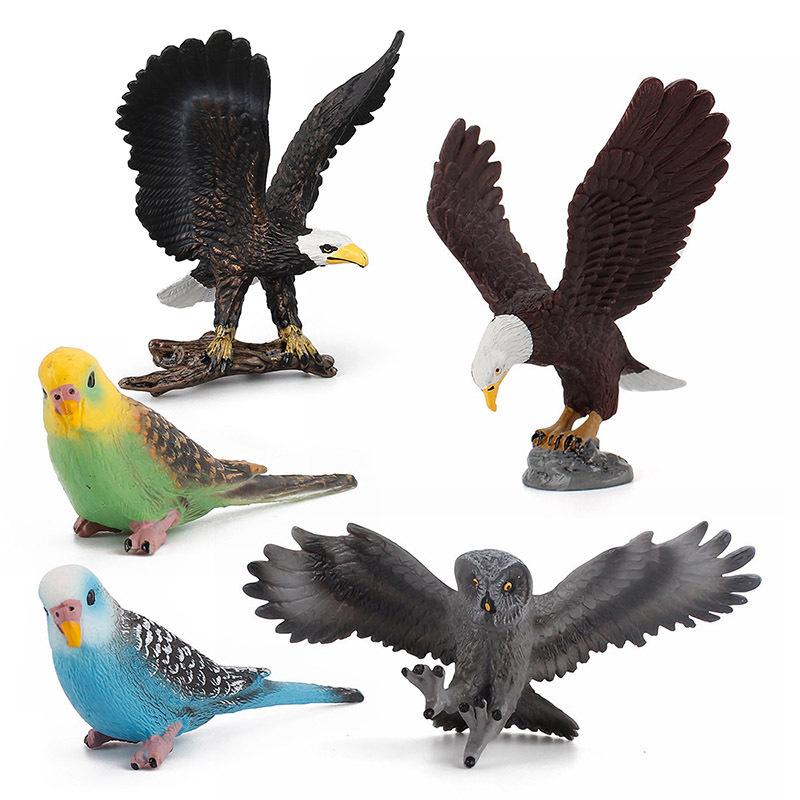 Simulation Of Forest Animals, Birds, Bird Models, Toys, Owls, Bald Eagles, Budgerigars, Desktop Static Ornaments