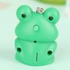 Забавный милый зеленый брелок для ключей с лягушкой со светодиодным светом и звуком, детские игрушки в подарок