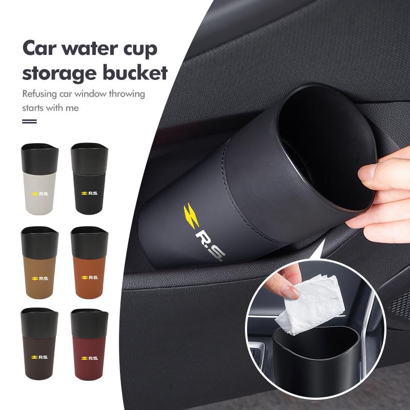 Car Garbage Storage Box Anti-slip Pad Fixed Beverage Holder For Renault RS Sport Megane 3 4 2 Clio 5 Line Sandero Scenic Logan A19