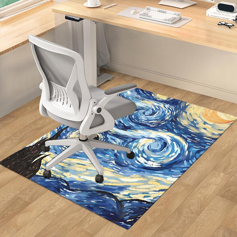 Starry Night Sky Carpet For Playroom Bedroom Living Room Sofa Home Decorkids Game Area Rug Nonslip Floor Mat
