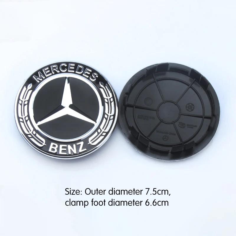 4PCS 75mm Car Wheel Center Hub Caps Cover for Mercedes Benz B/C/E/S Class A Class C200L GLC GLK CLA Accessories DD1