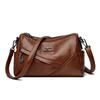 Single-shoulder Crossbody Women's Bag Large-capacity Casual Cowhide Textured Pillow Bag