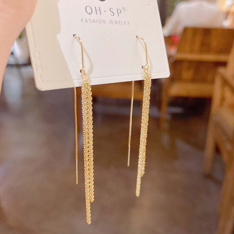 Новые длинные серьги-подвески с цепочкой и кисточками для женщин и девушек Тренд Корейская мода Изящная серьга Свадьба Роскошь Y2K Украшения