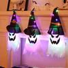 1/2/3 шт. - Украшения на Хэллоуин - Подвесные светящиеся украшения в виде шляпы призрака ведьмы, Украшения для улицы, двора, дерева, сада, для вечеринки