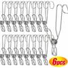 6Pcs Durable Long Tail Clip Organizer Metal Clothespins Multifunctional Towel Organizer  Closet