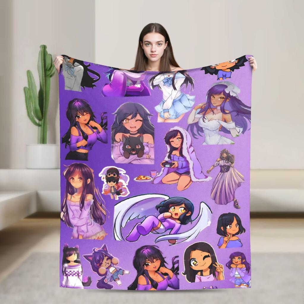 A-Aphmau Мультяшные Аксессуары Плед Уютный Мягкий Пледы для Гостиной 50X60 Дюймов Различные Размеры Постельные Пледы