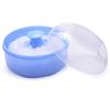 Vaorwne Baby Soft Face Makeup Powder Puff Sponge Box Case Container (Blue)
