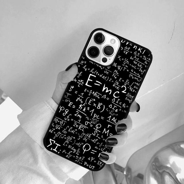 Чехол для телефона E mc2 Формула Математика Забавная Наука Для iPhone 17 Air 15 Pro MAX 16 Plus 14 11 12 13