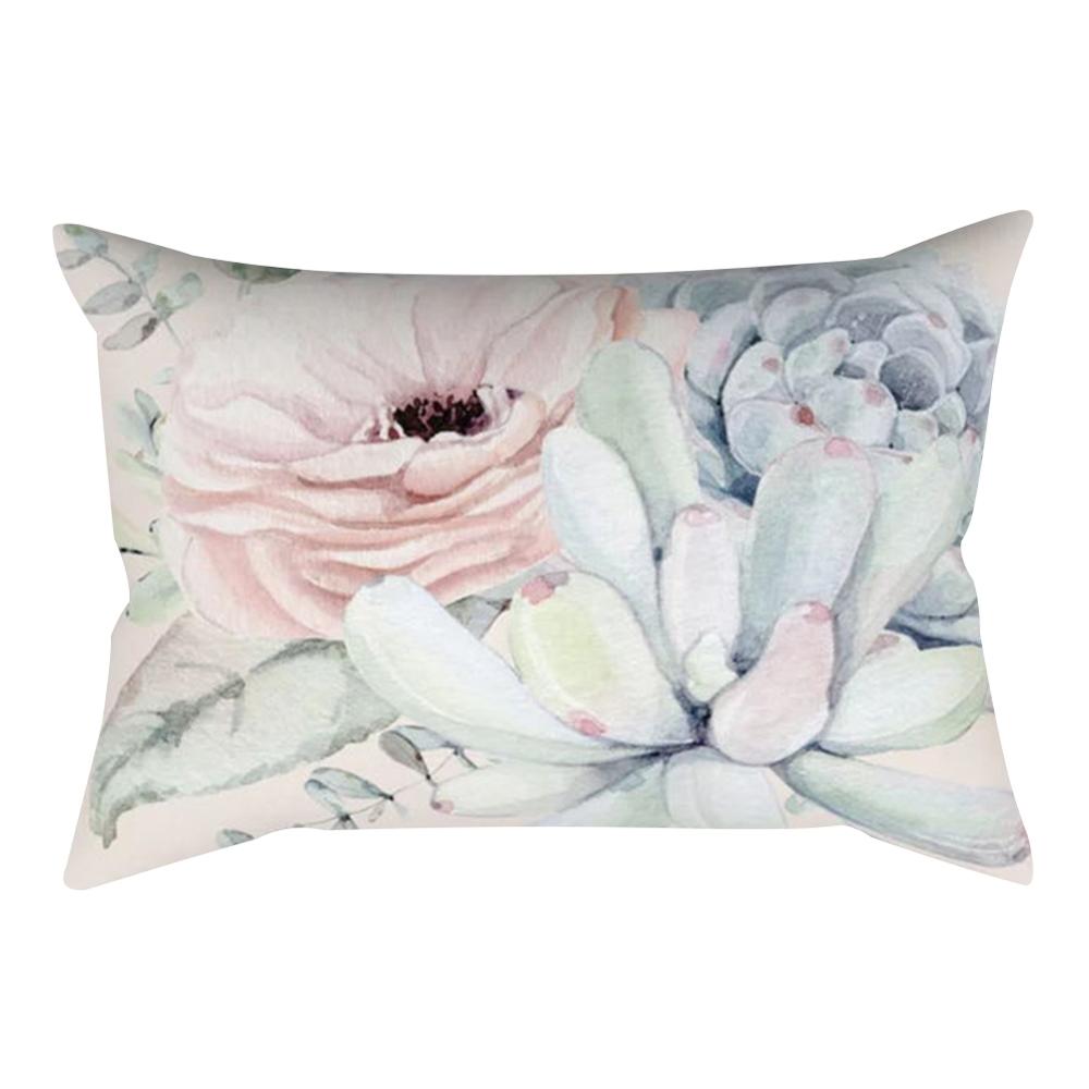 Декоративная наволочка с растительным светом кактуса для спальни, гостиной, дивана, стула, автомобиля, наволочка 30x50 см, домашний декор, наволочка