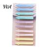 Non Blocking Text Labels Arrow Index Tab Stickers, Translucent PET Page Markers, Tabs Colorful Sticky Flags for Organizing Book And File Color