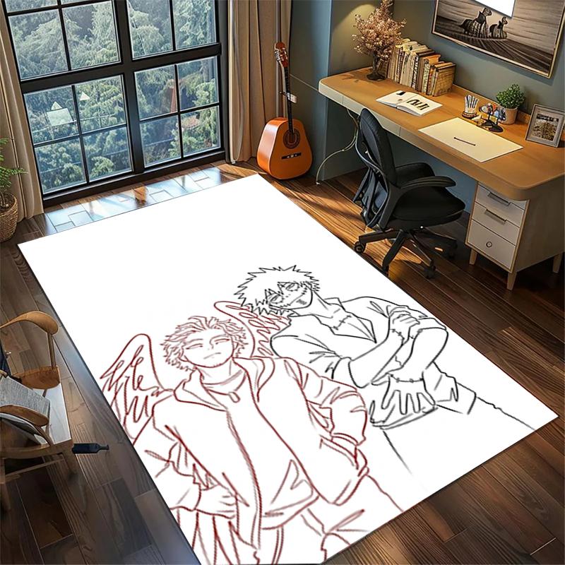 My Hero Academia Bedroom Area Mat Non Slip Washable Large Rug Gamer Room Floor Decor