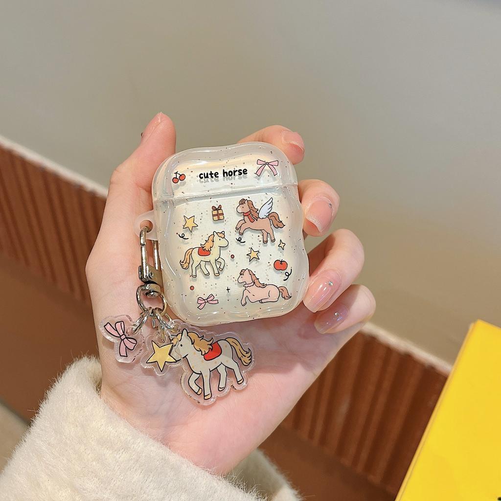 Милый звездный пони для чехла наушников AirPods 1 apple 1/1 поколение AirPods pro1 защитный чехол женский