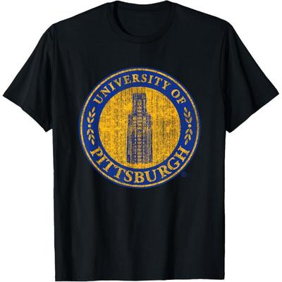 Официальная футболка с потертым гербом Pittsburgh Panthers
