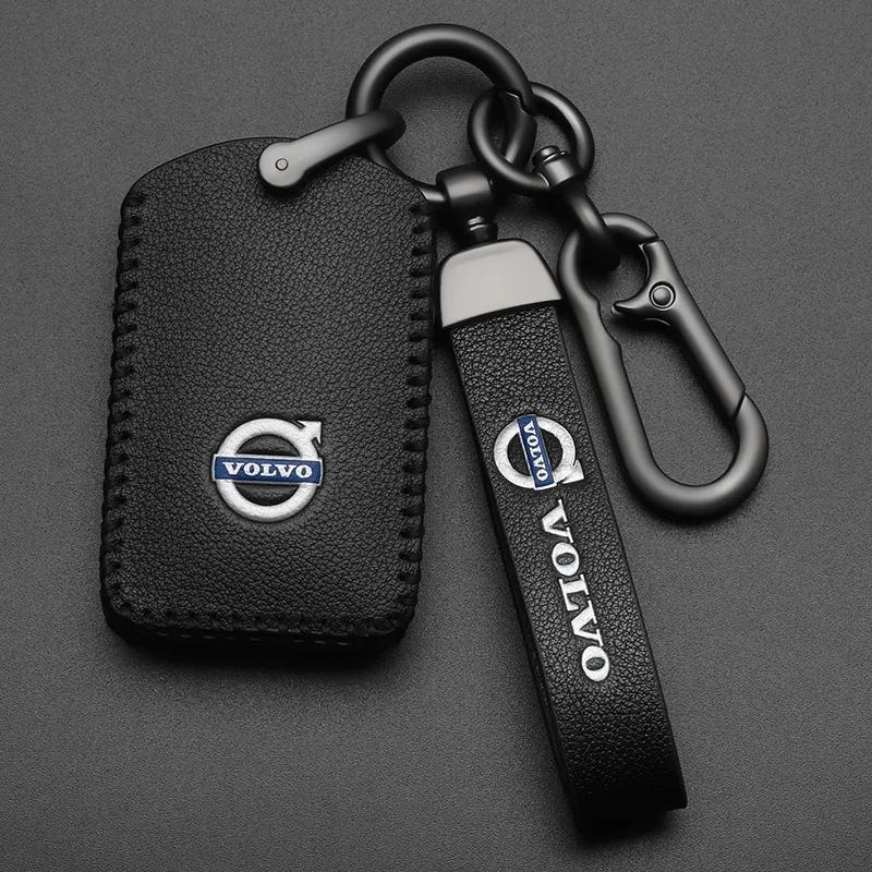 Кожаный чехол-держатель-защита для автомобильного ключа Volvo XC60 XC40 XC90 S90 V60 S60 V90 C40 Polestar 1 Polestar 2 Аксессуары
