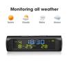 Car TPMS Look Solar Car Digital Clock with LCD Time Date In-Car Temperature Display Auto Interior Accessories