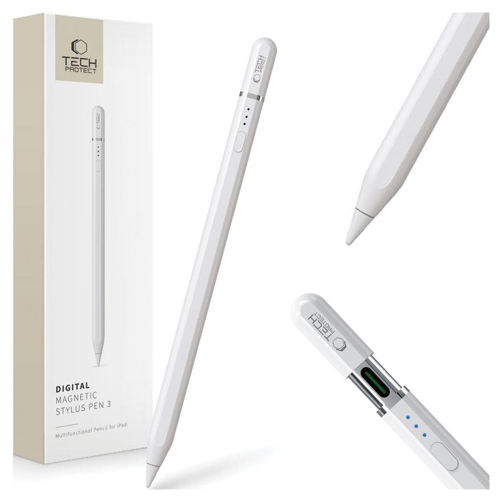 Tech-Protect Digital Magnetic Stylus Pen 3 Ipad White