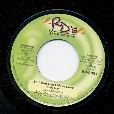 7-дюймовая пластинка NINJAMAN - Bad Man Can't Make Love RD0021 RD's Promotions 2002 Ямайка Регги, Ска и Даб Б/У