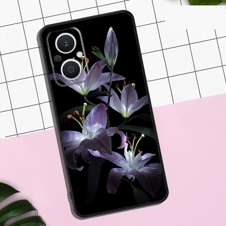 Lily Flowers Case For OPPO Reno 13F 12F 11F 8T 7 8 10 11 12 13 Pro OPPO Find X8 X6 Pro X3 X5 Lite Cover