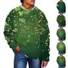 Мужской принтованный искусственный свитер, толстовка с круглым вырезом, свободный топ с длинными рукавами
