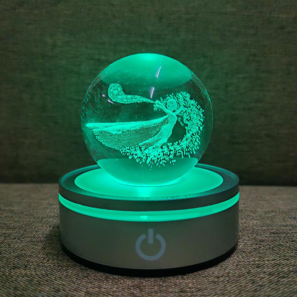 Хрустальный шар, ночные огни, светящаяся планета, галактика, астронавт, 3D RGB, лунная настольная лампа, атмосферная лампа, настольные украшения, подарки для детей