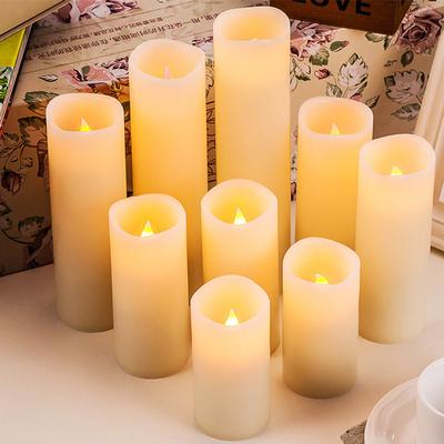 Беспламенная светодиодная свеча, яркая мерцающая лампочка, чайная свеча на батарейках с реалистичным пламенем, искусственная свеча для